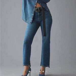 Good American Good Boy High Rise Cropped Straight Jeans